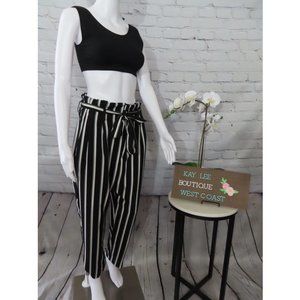 H&M - Wide-leg Pants with Tie Belt